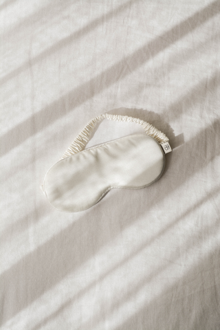 ivory silk eye mask