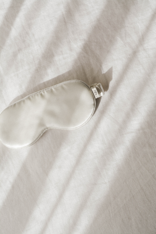 ivory silk eye mask