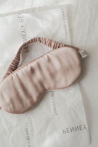 rose silk eye mask