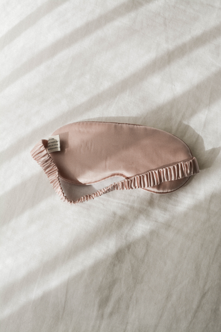 rose silk eye mask