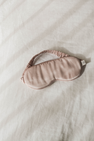 rose silk eye mask