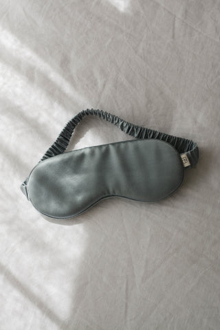 powder blue silk eye mask